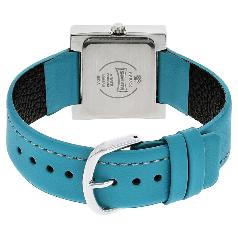 Sonata Quartz Analog Silver Dial Leather Strap Watch for Women - image number 3