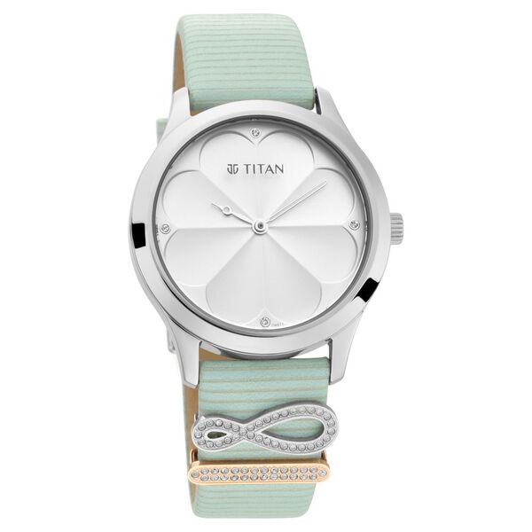 Titan Charming Love White Dial Analog Leather Strap watch for Women - image number 0