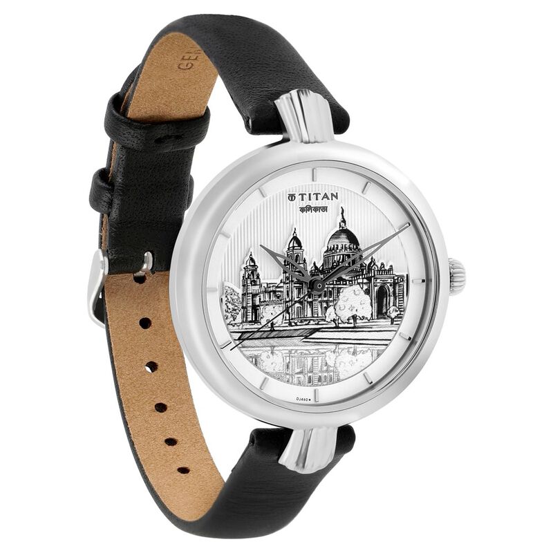 Titan Forever Kolkata Off White Dial Analog Leather Strap Watch for Women - image number 1