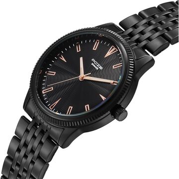 Sonata Poze Quartz Analog Black Dial Black Metal Strap Watch For Men