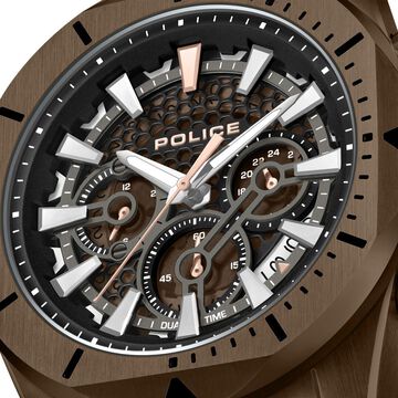 Police Men's Electrical KL Rahul Edition Leather Strap Watch