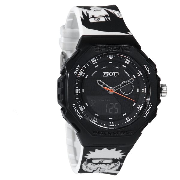 Zoop Naruto Ana-Digi Watch with Black Case and Black and White Multi Color Strap for Kids and Anime lovers, By Titan - image number 4