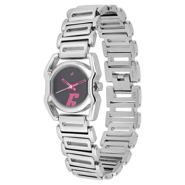 Fastrack Quartz Analog Black Dial Metal Strap Watch for Girls - image number 1