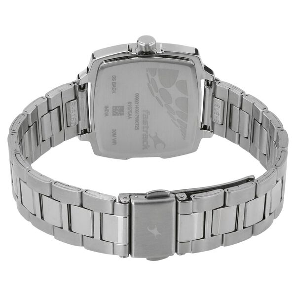 Fastrack Loopholes Quartz Analog with Date Grey Dial Stainless Steel Strap Watch for Girls - image number 3