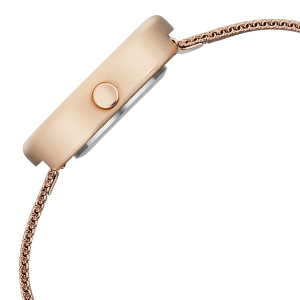 Vyb Muse By Fastrack Quartz Analog White Dial Rose Gold Stainless Steel Strap Watch For Girls - image number 5