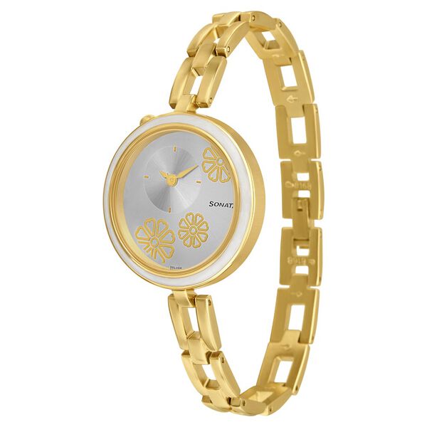 Sonata Wedding Silver Dial Women Watch With Metal Strap - image number 1