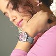 Sonata Multifunctions Pink Dial Women Watch With Metal Strap - image number 0