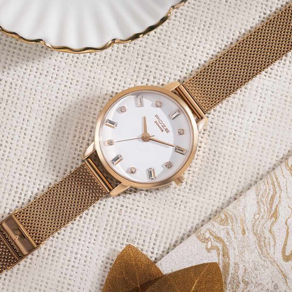 Sonata Poze Quartz Analog White Dial Mesh Strap Watch for Women - image number 0
