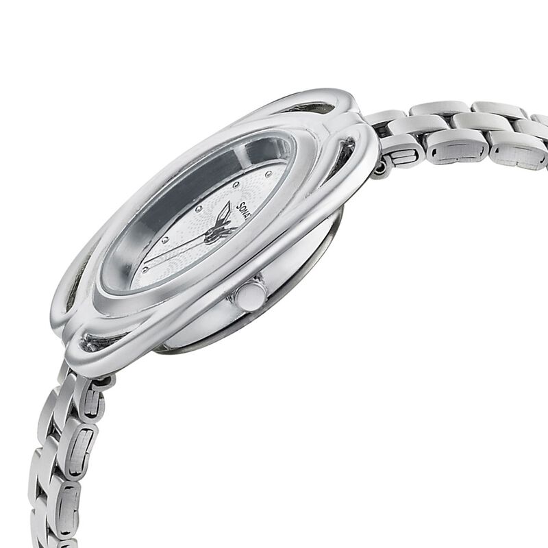 Sonata Quartz Analog White Dial Stainless Steel Strap Watch for Women - image number 2