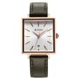 Titan Minimalists Quartz Analog with Date Silver Dial Rose Gold Stainless Steel Strap Watch for Women