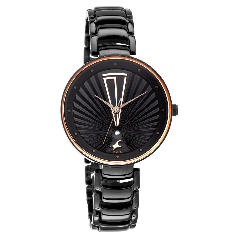 Fastrack chain watches black sales