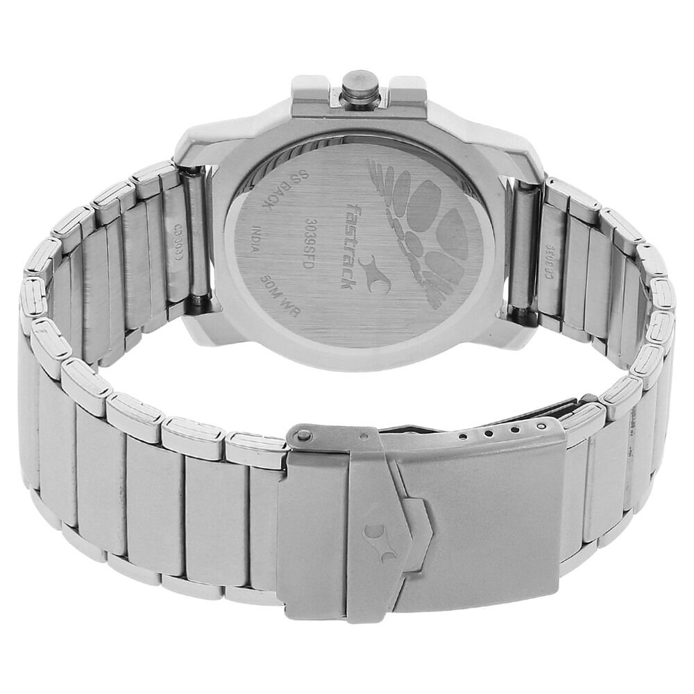 Buy Online Fastrack Quartz Analog White Dial Stainless Steel Strap