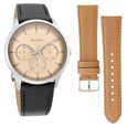 Titan Light Leather Switch Yellow Dial Quartz Multifunction Leather Strap watch for Men - image number 1