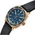 Xylys Quartz Analog Green Dial Black Leather Strap Watch For Men - image number 2