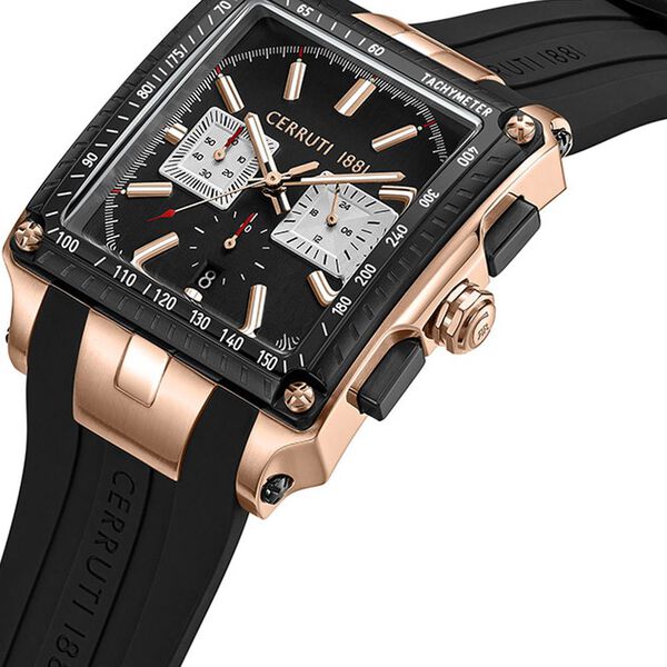 Cerruti 1881 Quartz Chronograph Black Dial Stainless Steel Strap Watch for Men - image number 1