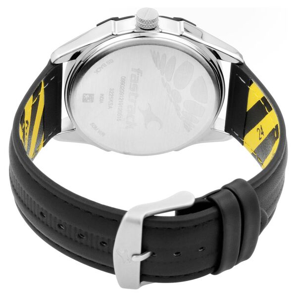 Fastrack Fastfit Quartz Analog Black Dial Leather Strap Watch for Guys - image number 5