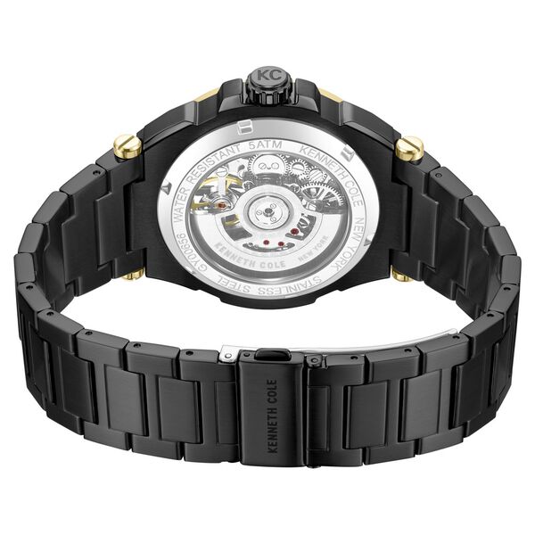 Kenneth Cole Automatic With Self Winding Automatic With Self Winding Black Dial Stainless Steel Strap Watch For Men - image number 3