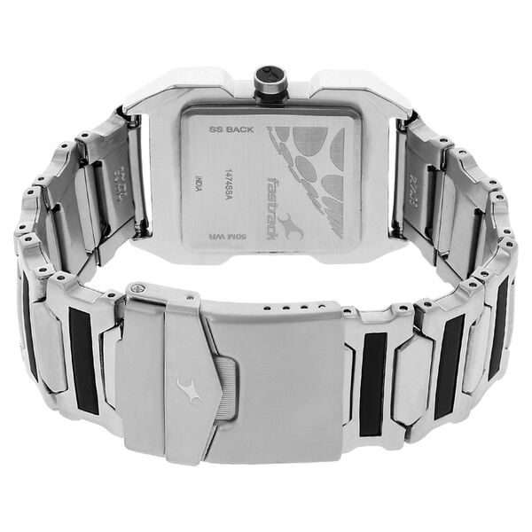 Fastrack Quartz Analog Black Dial Stainless Steel Strap Watch for Guys - image number 3