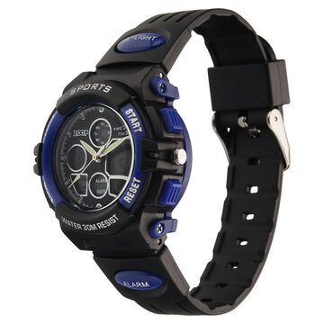 Zoop Zoop Ana-Digi Quartz Digital Black Dial Plastic Strap Watch For Kids