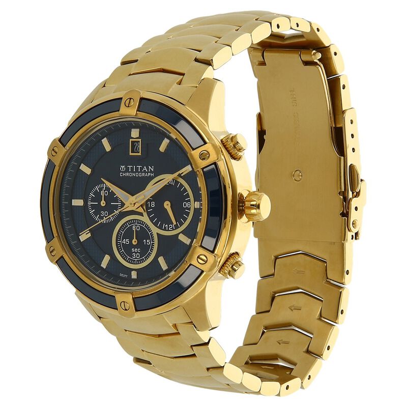 Titan Chronograph Blue Dial Stainless Steel Strap Watch for Men - image number 1