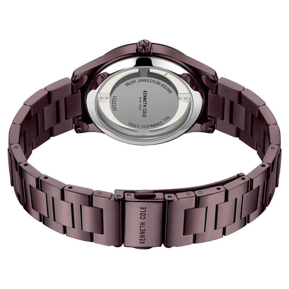 Buy Online Kenneth Cole Quartz Analog Silver Dial Brown Stainless