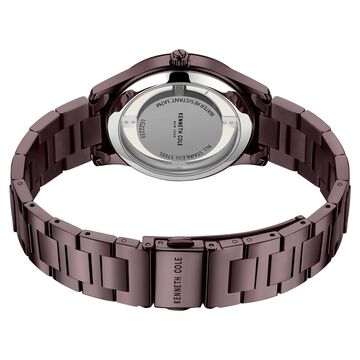 Kenneth Cole Quartz Analog Silver Dial Brown Stainless Steel Strap Watch For Women