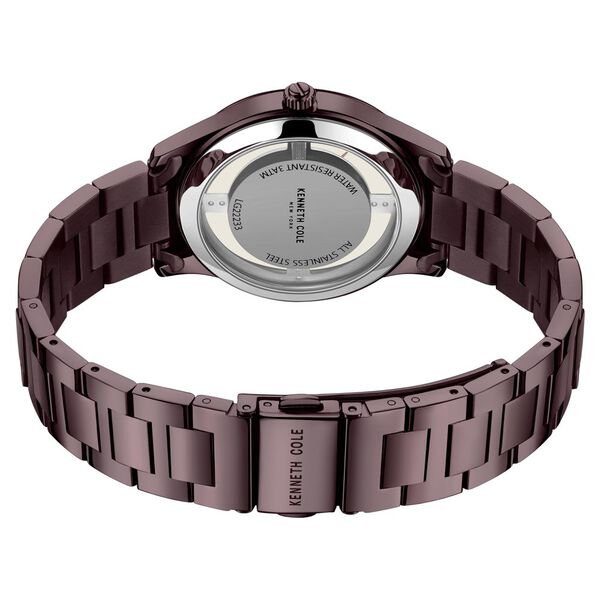 Kenneth Cole Quartz Analog Silver Dial Brown Stainless Steel Strap Watch For Women - image number 4