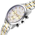 Sonata Multifunction White Dial Two Toned Metal Strap Watch For Men - image number 4