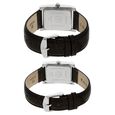 Titan Bandhan Silver Dial Analog with Day and Date Leather Strap Watch for Couple - image number 3