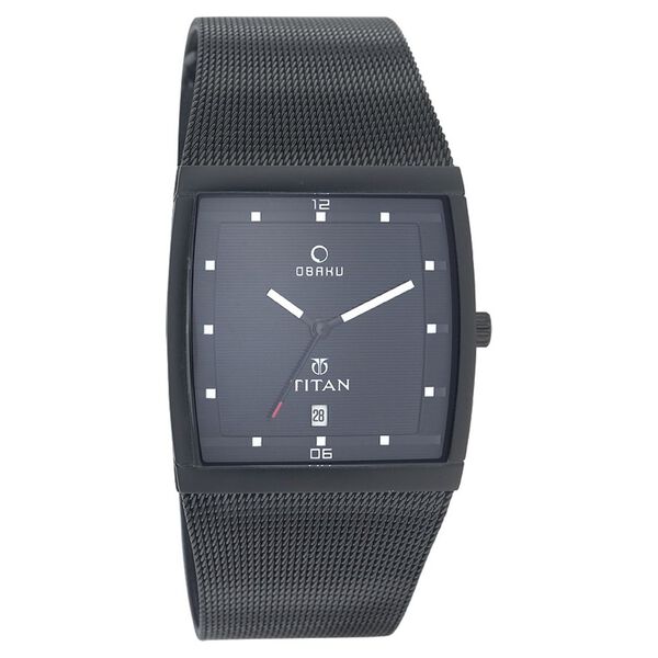 Titan Quartz Analog with Date Black Dial Watch for Men - image number 0