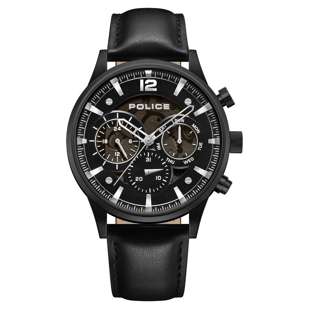 Police black dial watch shop