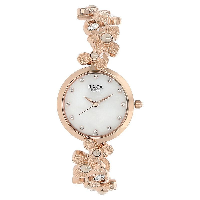 Buy Online Titan Raga Aurora Mother of Pearl Dial Women Watch With