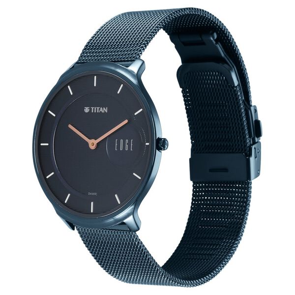 Titan Edge Slim Stainless Steel Blue Dial Analog Watch for Men - image number 2