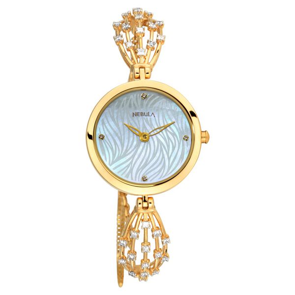 Titan Nebula Ashvi 18k Gold Analog with Princess-cut Diamond Bracelet Watch for Women - image number 0