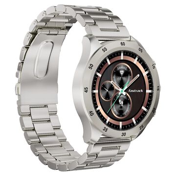 Fastrack Magnus FX2 Unisex Smart Watch With Silver Metal Strap