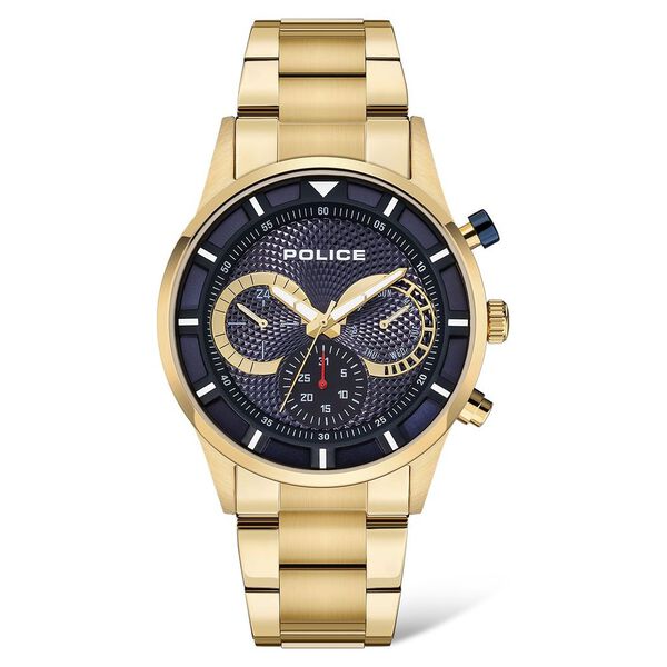 Police Quartz Multifunction Blue Dial Stainless Steel Strap Watch for Men - image number 0