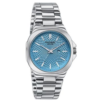 Sonata Poze Quartz Analog Blue Dial Silver Colour Stainless Steel Strap Watch For Men
