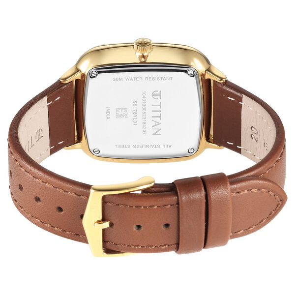 Titan Avant Garde Anthracite Dial Quartz Multifunction Leather Strap watch for Men - image number 4