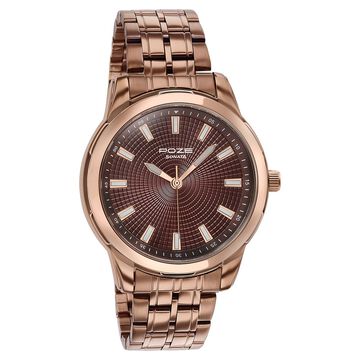 Sonata Poze Quartz Analog Brown Dial Brown Metal Strap Watch For Men