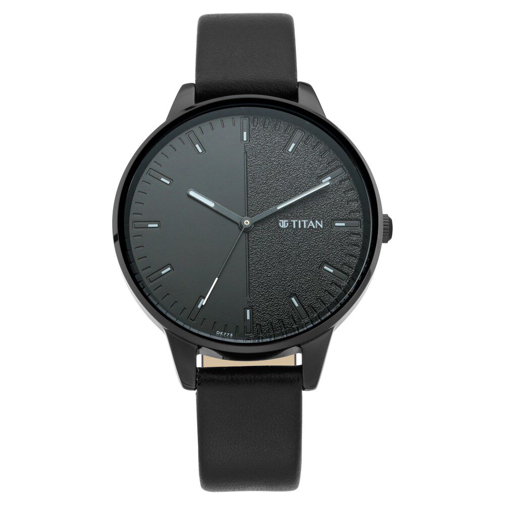 Titan watch 2025 belt black