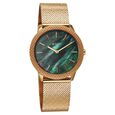 Titan Glamour Quartz Analog Green Mother Of Pearl Dial Rose Gold Stainless Steel Strap Watch For Women - image number 1