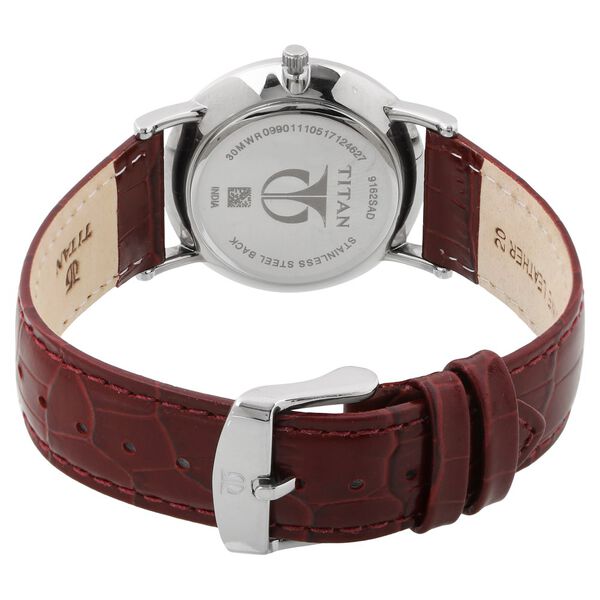 Titan Quartz Analog with Date Black Dial Leather Strap Watch for Men - image number 3