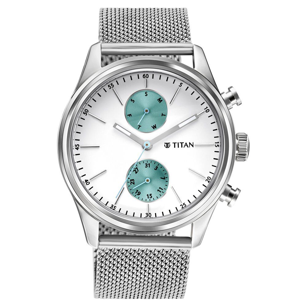 Buy Online Titan Elmnt Analog Stainless Steel Strap watch for Men 1805sm04 Titan