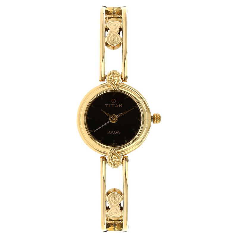 Titan Quartz Analog Black Dial Watch for Women