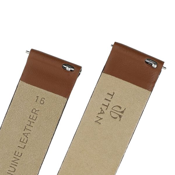 16 mm Brown Genuine Leather Strap for Women - image number 4