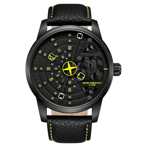 Police Quartz Analog Black dial Leather Strap Watch for Men - image number 0