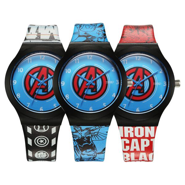 Zoop Marvel Avengers Interchangable Watch Set with Blue Dial & Multicoloured Strap for Boys Kids, from House of Titan - image number 0