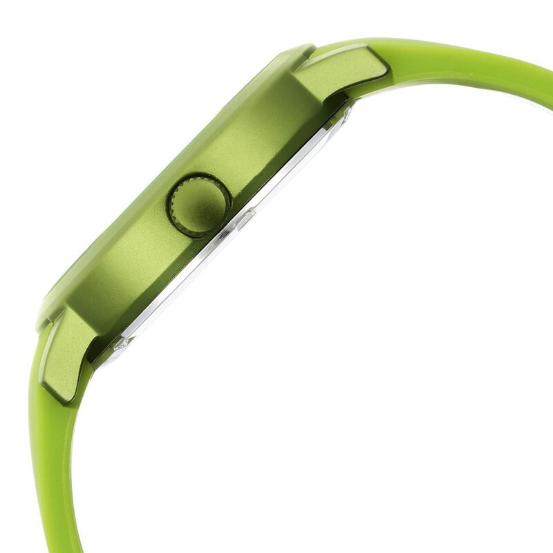 Pop Colours Green Dial Silicone Strap Watch for Girls - image number 4