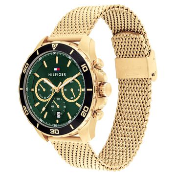Tommy Hilfiger Quartz Multifunction Green Stainless Steel Strap for Men