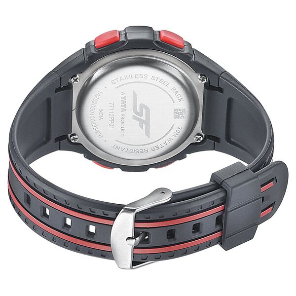 SF Digital Dial Black PU Strap Watch for Men - image number 3